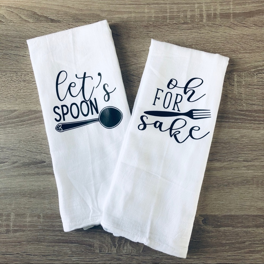 Spoon & Fork Funny Kitchen Towel
